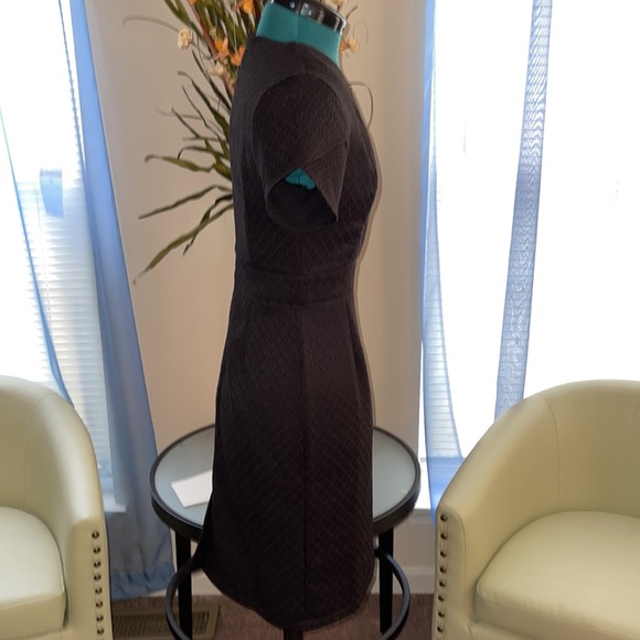 Collection | Textured Print Short Sleeve Shift Dress - Picture 5 of 6